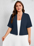 SHOWMALL Womens Plus Cropped Cardigan Open Front Shrug for Dresses Lightweight Bolero for Summer