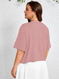 SHOWMALL Womens Plus Cropped Cardigan Open Front Shrug for Dresses Lightweight Bolero for Summer