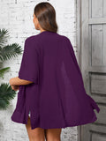 Women Plus Size Lightweight Cardigan Summer Short Sleeve Open Front Cardigan with Pockets