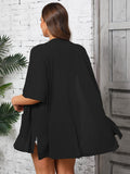 Women Plus Size Lightweight Cardigan Summer Short Sleeve Open Front Cardigan with Pockets