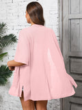 Women Plus Size Lightweight Cardigan Summer Short Sleeve Open Front Cardigan with Pockets