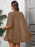 Women Plus Size Lightweight Cardigan Summer Short Sleeve Open Front Cardigan with Pockets