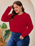 SHOWMALL Women's Plus Size Button Front Cropped Cardigan