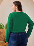 SHOWMALL Women's Plus Size Button Front Cropped Cardigan