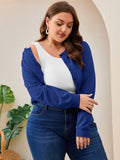 SHOWMALL Women's Plus Size Button Front Cropped Cardigan