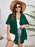 Women's Plus Size Short Sleeve Shrugs & Boleros with Pockets Cardigan