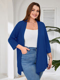 SHOWMALL Women's Plus Cardigans Lightweight Open Front Cardigans 3/4 Sleeve Summer Crop