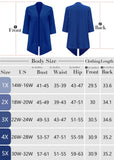 SHOWMALL Women's Plus Cardigans Lightweight Open Front Cardigans 3/4 Sleeve Summer Crop