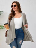 SHOWMALL Plus Size Lightweight Long Sleeve Cardigan for Women
