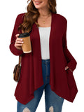 SHOWMALL Plus Size Lightweight Long Sleeve Cardigan for Women