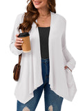 SHOWMALL Plus Size Lightweight Long Sleeve Cardigan for Women