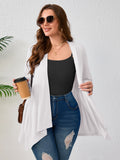 SHOWMALL Plus Size Lightweight Long Sleeve Cardigan for Women