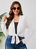 SHOWMALL Plus Size Lightweight Long Sleeve Cardigan for Women
