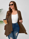 SHOWMALL Plus Size Lightweight Long Sleeve Cardigan for Women