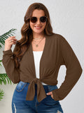 SHOWMALL Plus Size Lightweight Long Sleeve Cardigan for Women