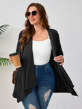 SHOWMALL Plus Size Lightweight Long Sleeve Cardigan for Women