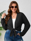 SHOWMALL Plus Size Lightweight Long Sleeve Cardigan for Women