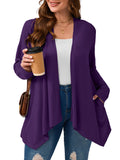 SHOWMALL Plus Size Lightweight Long Sleeve Cardigan for Women