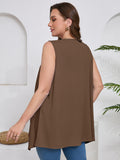 Women's Plus Size Summer Vest Shrugs Sleeveless Open Front Lightweight Cardigan