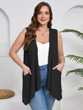 Women's Plus Size Summer Vest Shrugs Sleeveless Open Front Lightweight Cardigan