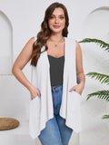 Women's Plus Size Summer Vest Shrugs Sleeveless Open Front Lightweight Cardigan