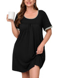 Women's Plus Size Nightgown Short Sleeve Sleepwear Dress Casual Loungewear