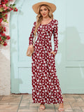 Chiclily Women's Long Sleeve Loose Plain Maxi Dresses Casual Long Dresses with Pockets
