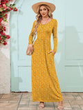 Chiclily Women's Long Sleeve Loose Plain Maxi Dresses Casual Long Dresses with Pockets