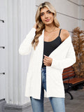 Chiclily Women's Open Front Cardigan Shirt Loose Thin Knit Long Sleeve Lightweight Coat for Fall with Pockets