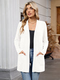 Chiclily Women's Open Front Cardigan Shirt Loose Thin Knit Long Sleeve Lightweight Coat for Fall with Pockets