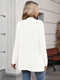 Chiclily Women's Open Front Cardigan Shirt Loose Thin Knit Long Sleeve Lightweight Coat for Fall with Pockets