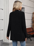 Chiclily Women's Open Front Cardigan Shirt Loose Thin Knit Long Sleeve Lightweight Coat for Fall with Pockets