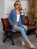 Chiclily Women's Open Front Cardigan Shirt Loose Thin Knit Long Sleeve Lightweight Coat for Fall with Pockets