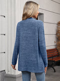Chiclily Women's Open Front Cardigan Shirt Loose Thin Knit Long Sleeve Lightweight Coat for Fall with Pockets