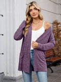 Chiclily Women's Open Front Cardigan Shirt Loose Thin Knit Long Sleeve Lightweight Coat for Fall with Pockets
