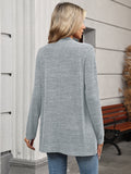 Chiclily Women's Open Front Cardigan Shirt Loose Thin Knit Long Sleeve Lightweight Coat for Fall with Pockets