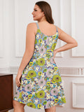 SHOWMALL Sleeveless Nightgowns for Plus Women Sleepwear Wide Strap Sleep Shirt Pleated Scoopneck Lounge Dress with Pockets