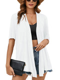 Chiclily Women's Fall Cardigan Lightweight Soft Knit Cardigan Long Sleeve Open Front Coat with Pockets