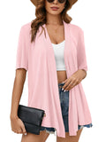 Chiclily Women's Fall Cardigan Lightweight Soft Knit Cardigan Long Sleeve Open Front Coat with Pockets