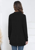 SHOWMALL Women's Long Sleeve Open Front Cardigan Button Down Ribbed Knit