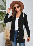 SHOWMALL Women's Long Sleeve Open Front Cardigan Button Down Ribbed Knit
