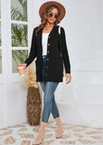 SHOWMALL Women's Long Sleeve Open Front Cardigan Button Down Ribbed Knit