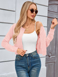 Chiclily Cropped Cardigan Sweaters for Women Long Sleeve Button Down Open Front Knit Bolero Shrugs