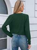 Chiclily Cropped Cardigan Sweaters for Women Long Sleeve Button Down Open Front Knit Bolero Shrugs