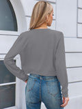 Chiclily Cropped Cardigan Sweaters for Women Long Sleeve Button Down Open Front Knit Bolero Shrugs
