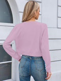 Chiclily Cropped Cardigan Sweaters for Women Long Sleeve Button Down Open Front Knit Bolero Shrugs
