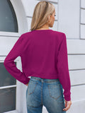 Chiclily Cropped Cardigan Sweaters for Women Long Sleeve Button Down Open Front Knit Bolero Shrugs