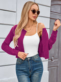 Chiclily Cropped Cardigan Sweaters for Women Long Sleeve Button Down Open Front Knit Bolero Shrugs