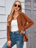 Chiclily Cropped Cardigan Sweaters for Women Long Sleeve Button Down Open Front Knit Bolero Shrugs