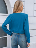 Chiclily Cropped Cardigan Sweaters for Women Long Sleeve Button Down Open Front Knit Bolero Shrugs